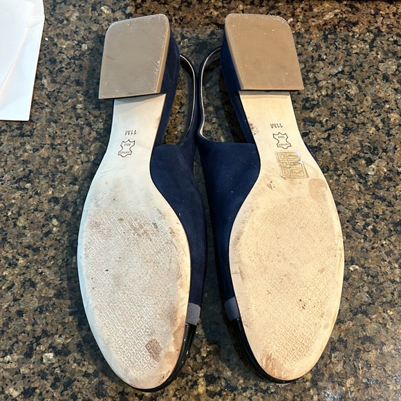Tory Burch Alastair Slingback Ballet Flats size 11 Suede and patent - Picture 4 of 9